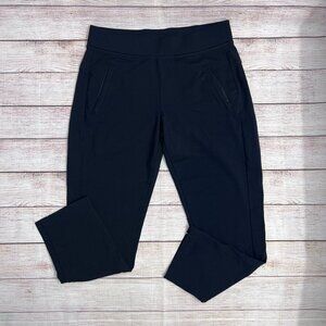 Athleta Women's Jogger Pants Size XS Black Zip Pockets Tapered Ankle
